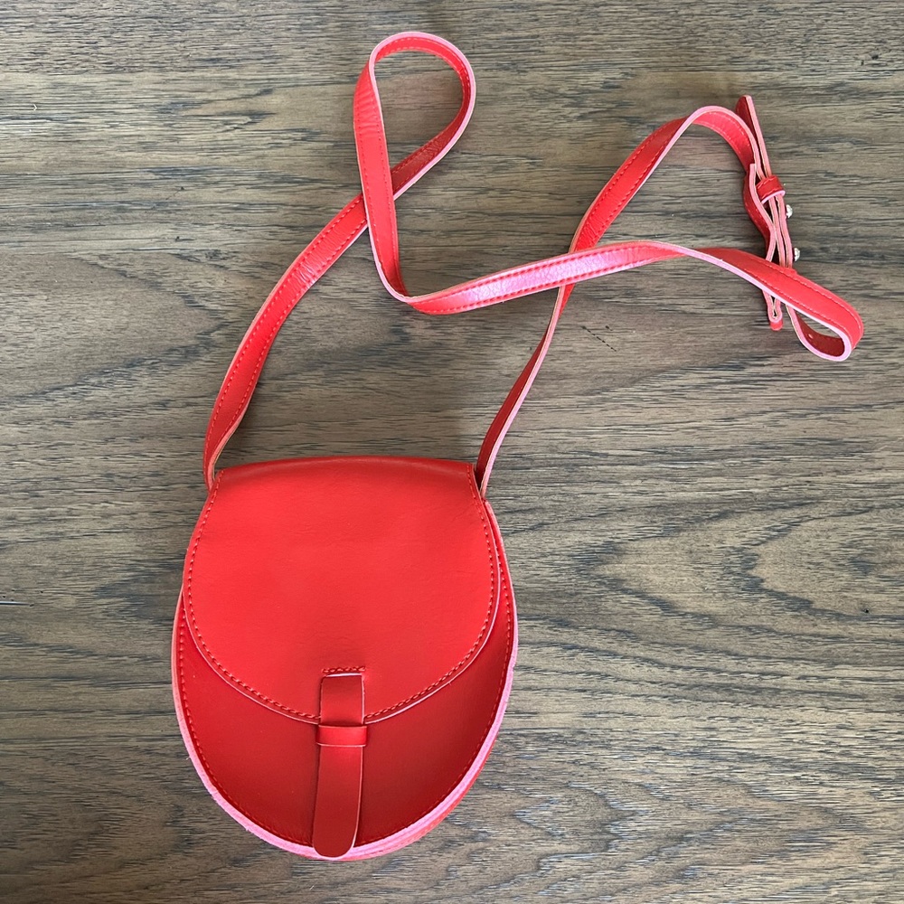 Brandy Melville Red Leather Crossbody Bag